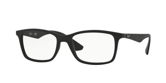 Ray Ban RX7047 5196 – Schwarze Matt Herrenbrille Eckig Kunststoff
